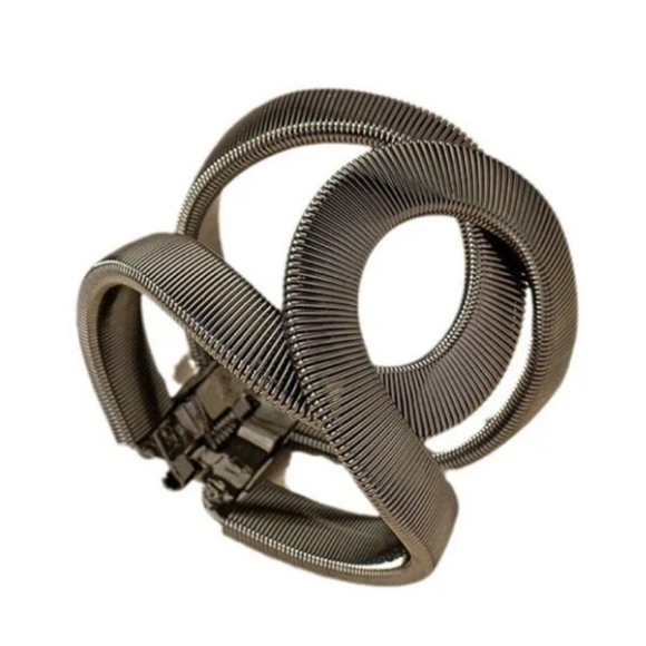 Elegant Hinged Wide Cuff Bangle Bracelet, CHANEL Vibes! New - Picture 2 of 2